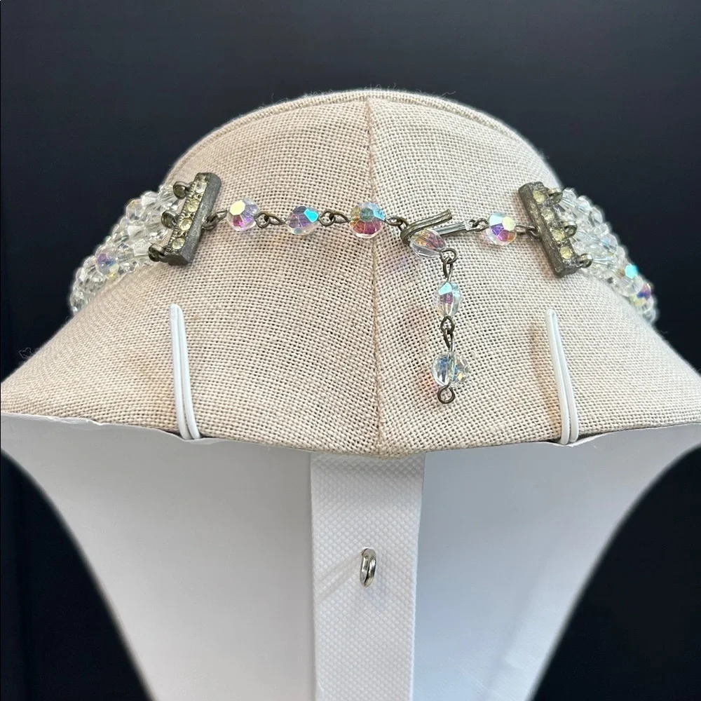 Vintage Crystal AB Beaded Necklace